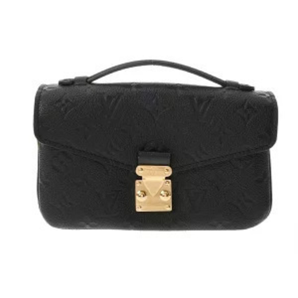 Louis Vuitton Monogram Empreinte Pochette Metis EW Noir Black Leather Handbag